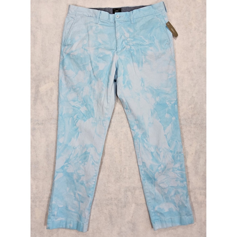 J Cew Pants Mens 33 X 28 29 NEW 770 Straight Fit Leg Stretch Chino Dress Tie Dye